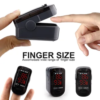 

Portable Finger Pulse Oximeter Blood Oxygen Saturation Meter Heart Rate Monitor Health Care Tool for Adults Children