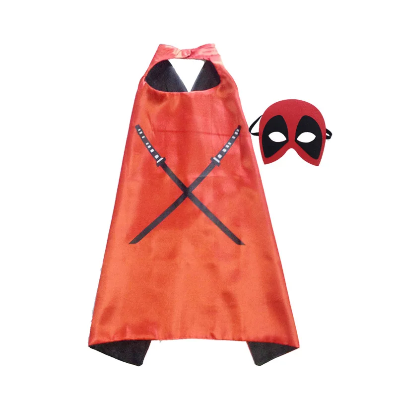 Накидки супергероя с маской для мальчиков и девочек; нарядное платье на день рождения; костюмы на Хэллоуин; карнавальный костюм в стиле аниме - Цвет: C55