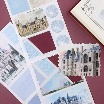 

Help Pomelo Adhesive Paper Medieval Retro Thin of Series INS-Style Creative Base PDA DIY Material Stickers 2 Sheets