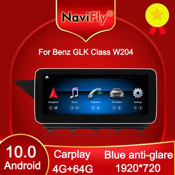 

NaviFly Carplay DSP Android 10 Car DVD GPS for Mercedes Benz GLK Class X204 GLK220 GLK300 GLK350 GLK250 Blue anti-glare 1920*720