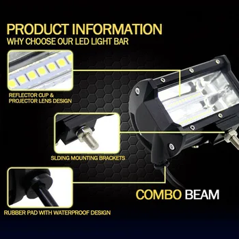 

5-Inch Work Light 72W LED Work Light Spotlight Truck Off-Road Boat Duable