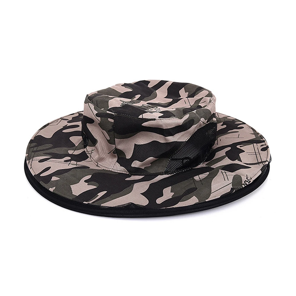 Outdoor Survival Anti Avoid Mosquito Insect Bee Bug Headgear Beekeeping Protective Cap Fishing Mesh Hat Head Face Neck Protector mesh face protector cap beekeeping hat
