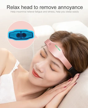 

Electric USB Rechargeable Head Massager Forehead Brain Relaxation For Stress Relax Improve Sleep Relief Headache