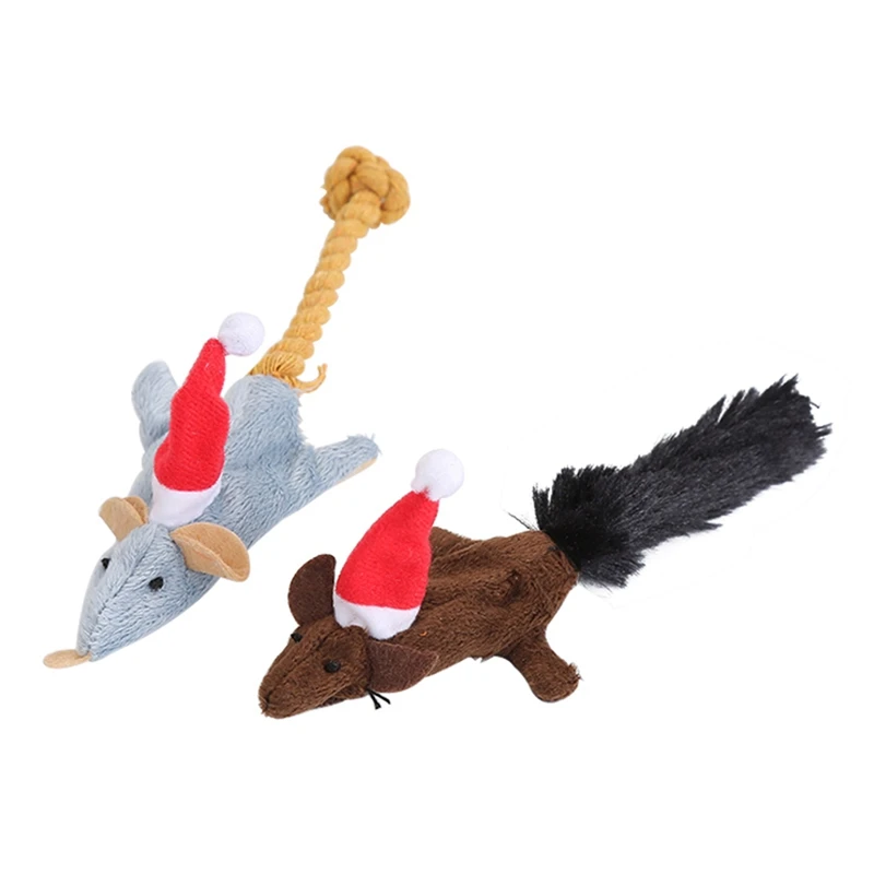 Random Игрушка для кошек Katten Speelgoed игрушки для кошек мягкая игрушечная плюшевая мышь с пищалкой для домашних животных устойчивая к укусам Интерактивная собака Жевательная палинь - Цвет: Random