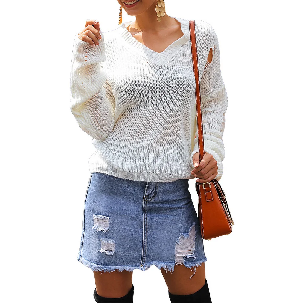 

Women Sweaters And Pullovers Autumn Winter Long Sleeve Pull Femme Solid Pullover Female Casual Knitted Sweater