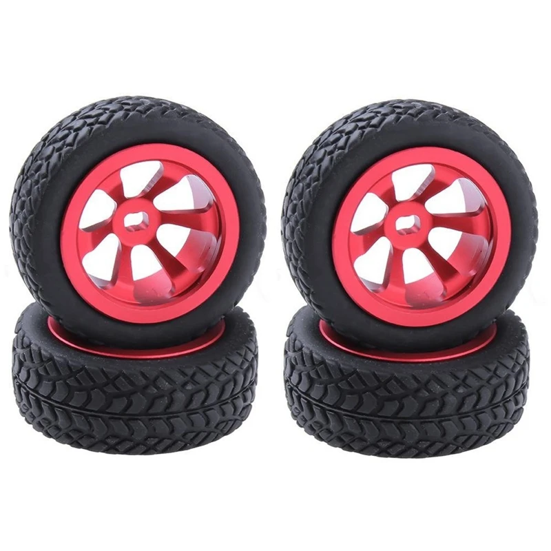 

4Pcs RC Upgrade Parts Aluminum Tires and Wheels (Al.) for WLtoys 1/28 RC Car K969 K989 K999 P929 4WD Short Course Drift Off Road
