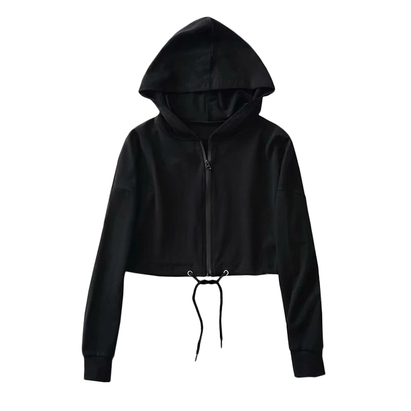 plain black hoodie women