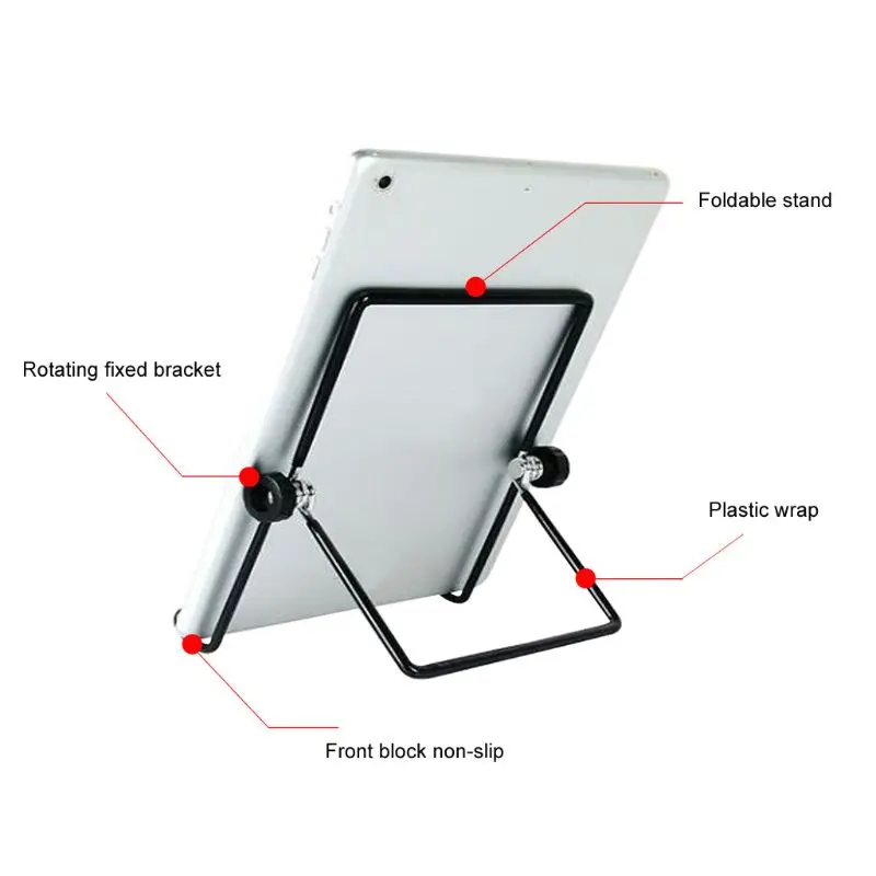 

1 PC Universal Holder 180° Adjustable Foldable Metal Stand Mount For Cellphone Tablet