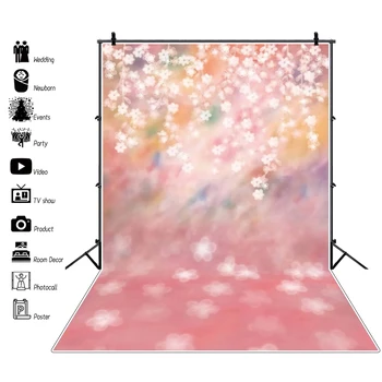

Spring Wonderland Flower Light Bokeh Pink Red Photography Background Newborn Baby Shower Photocall Backdrop For Photo Studio