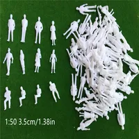 100pcs 1:50 Architecture Model Maker Miniature White Figures Architectural Model Human Scale ABS Plastic People 2