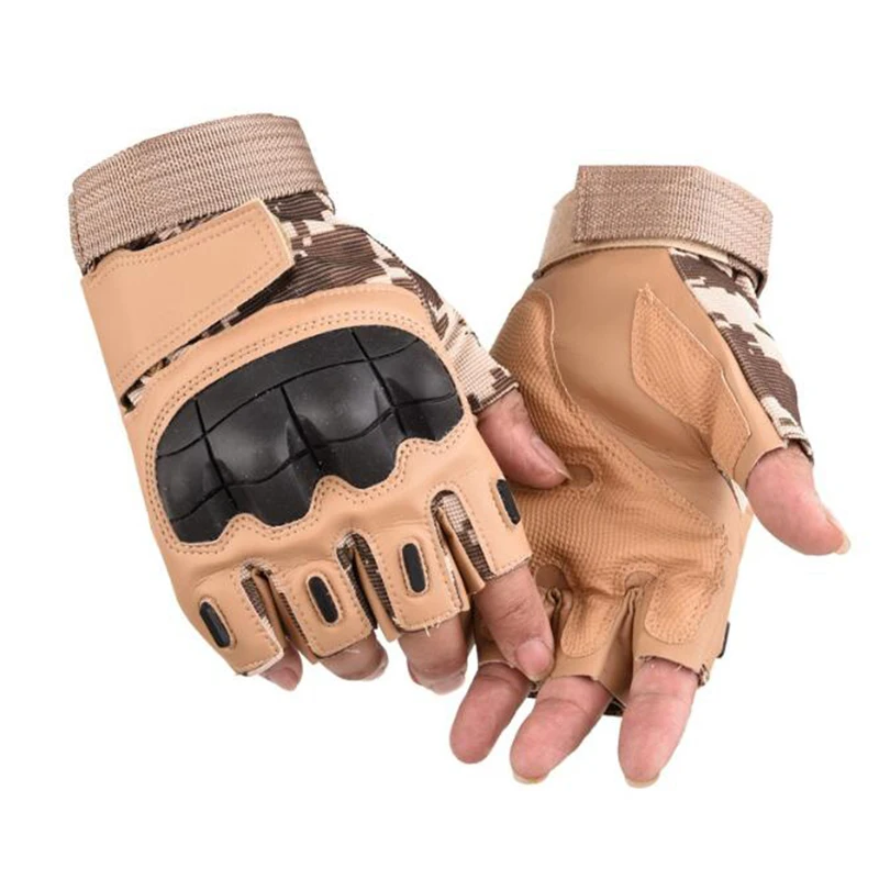 Joshock тактические перчатки с полупальцами в сочетании с мягкой оболочкой армейская Спортивная тренировочная уличная Нескользящая Боевая горная альпинистская - Цвет: Camouflage