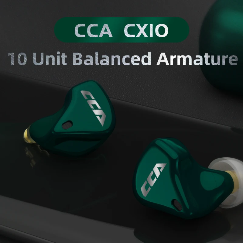 Гибридные беспроводные наушники вкладыши CCA CX10 8BA + 2DD с драйвером игровая
