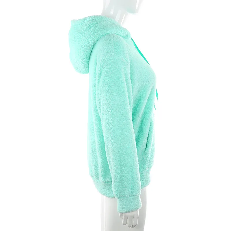 GBYXTY sweat a capuche, осенне-зимняя теплая плюшевая толстовка с капюшоном и длинным рукавом, женские толстовки ярких цветов, большие размеры, ZA1743