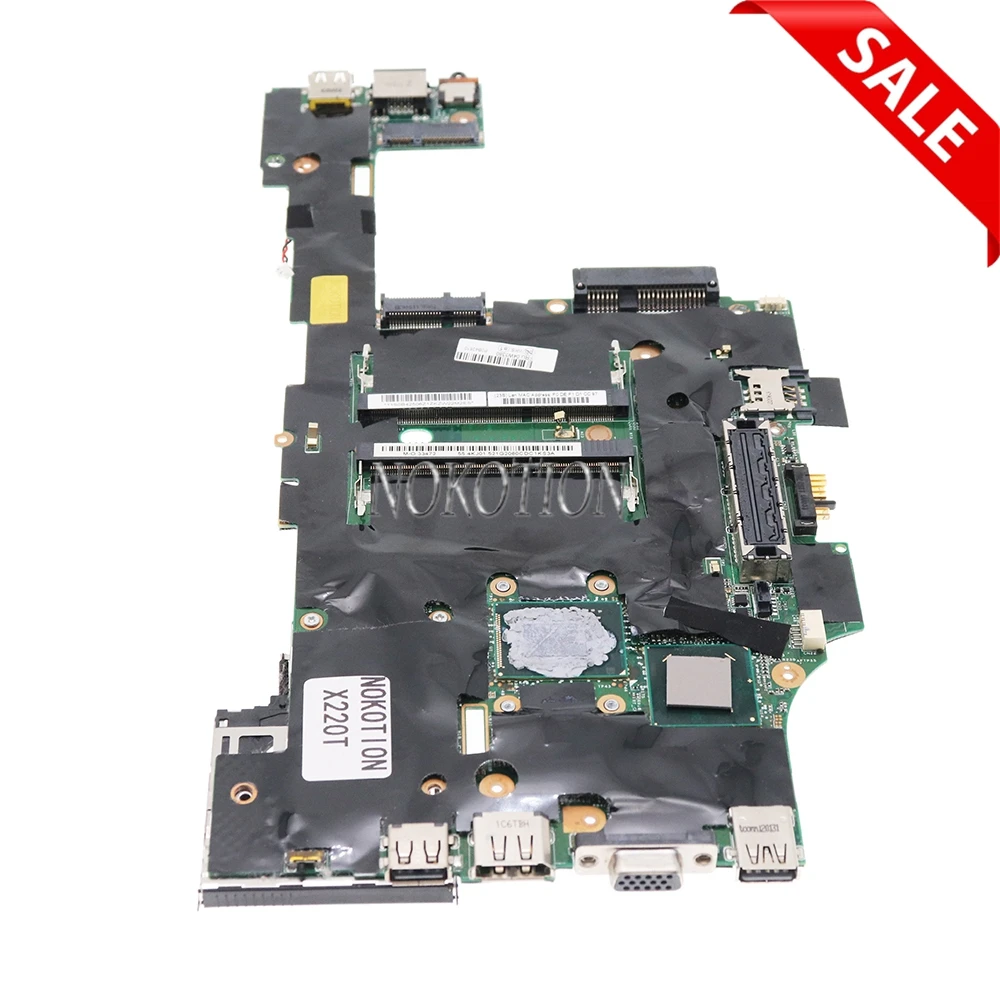 laptop motherboard For lenovo Thinkpad X220T X220 Tablet Main board DDR3 With I7-2640M CPU On board NOKOTION 04Y1814 04W3380