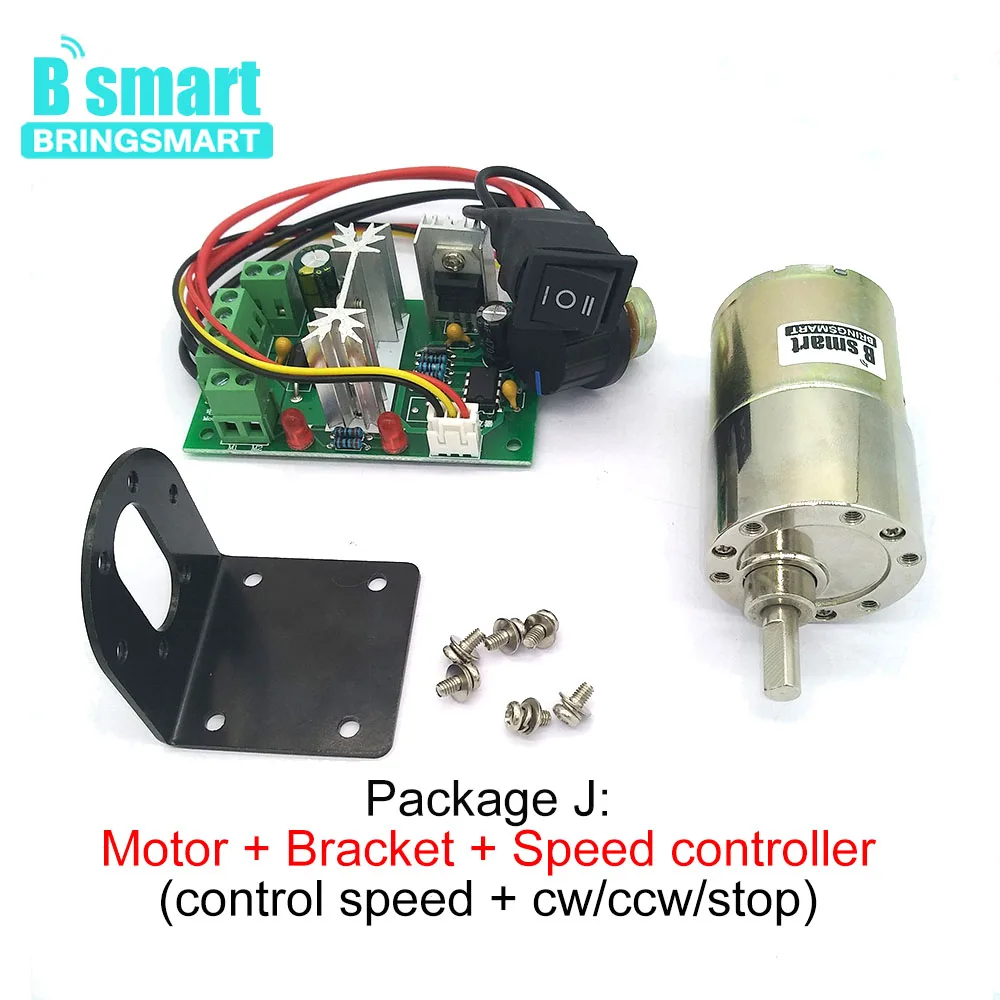 Bringsmart 37GB520 DC 12 вольт мотор 24V редуктор Мини ed с высоким крутящим моментом