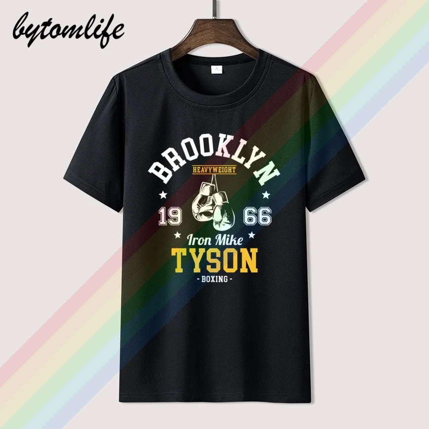 Футболка Brooklyn Boxing Mike Tyson мужская летняя черная футболка из 100% хлопка с коротким