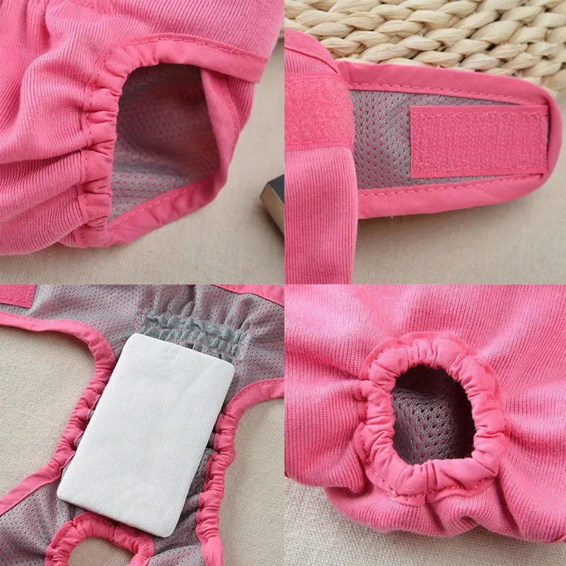 Pet Underwear Physiological Pants For Female Small Dog Washable Durable Doggie Diapers Underwear Short Diaper XS-XL dog diapers pet diapers dog nappies