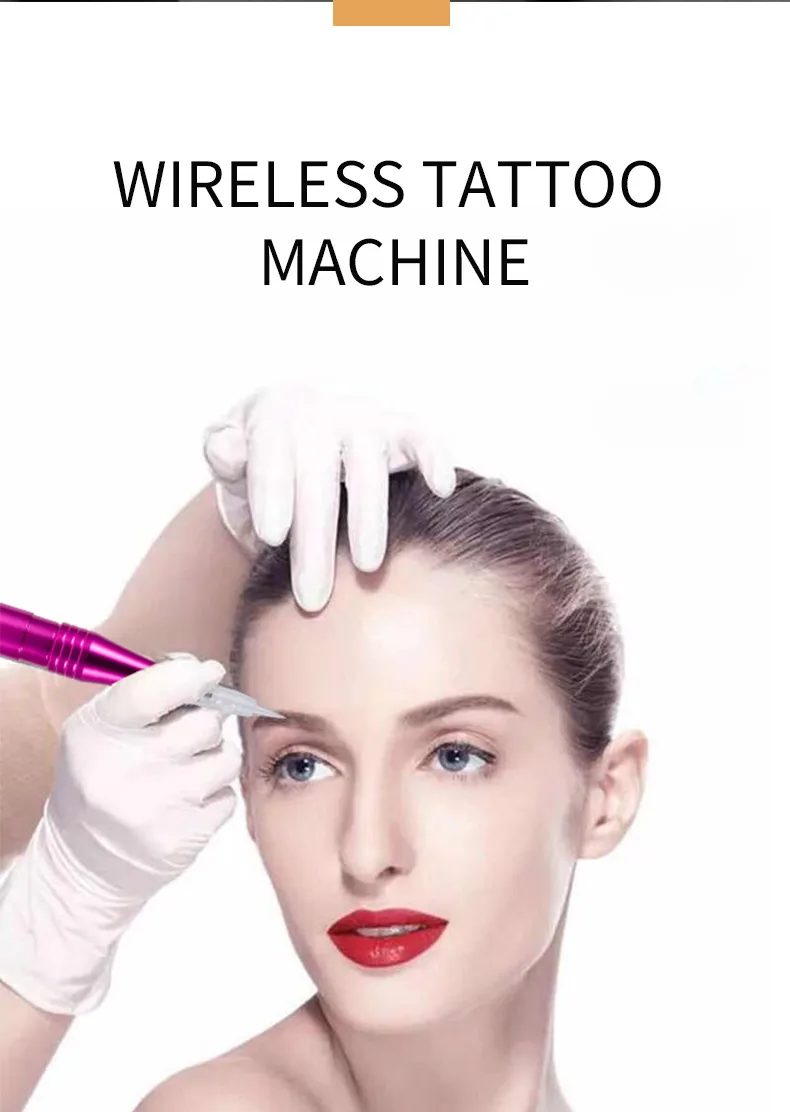 Free Shipping Speed And Needle Can Adjustable PMU Eyebrows Lip Tattoo Machine Wireless Electric Tattoo Gun Permanent Makeup