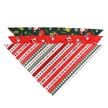 

3pcs Christmas Pet Triangular Scarf Dog Bandana Saliva Towel Bib Handkerchief