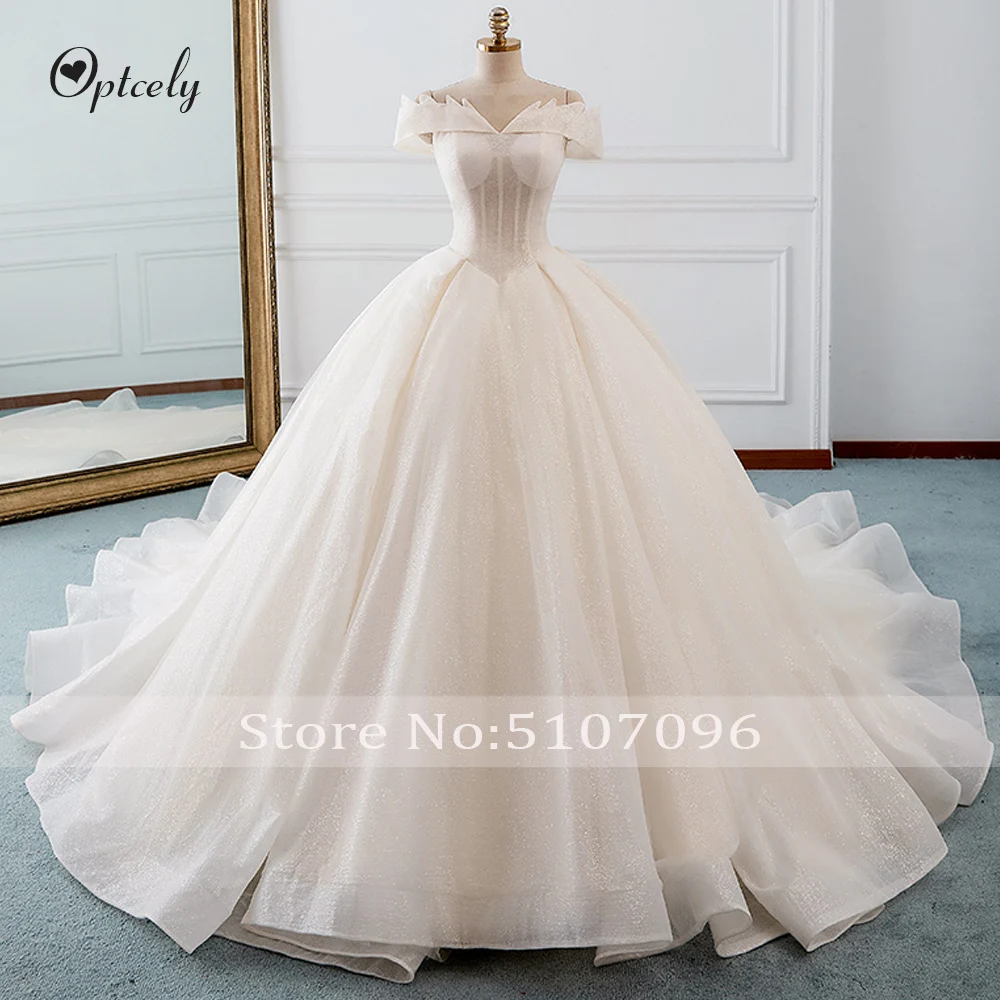 Optcely Vestido de Noiva красивое лодочное декольте Ангел на завязке с открытой спиной поезд аппликации свадебное платье вышитое бисером 2019 классное