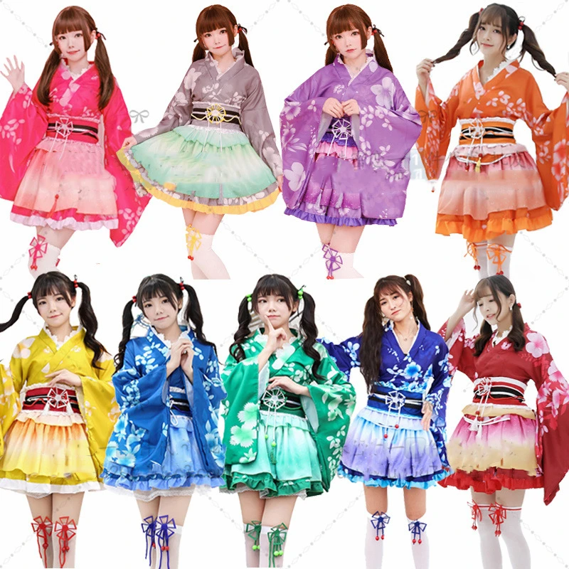 

LoveLive! Love Live Sonoda Umi Nishikino Maki Tojo Nozomi Cosplay Costume Summer Festival Kimono Yukata bathrobe Dress Halloween