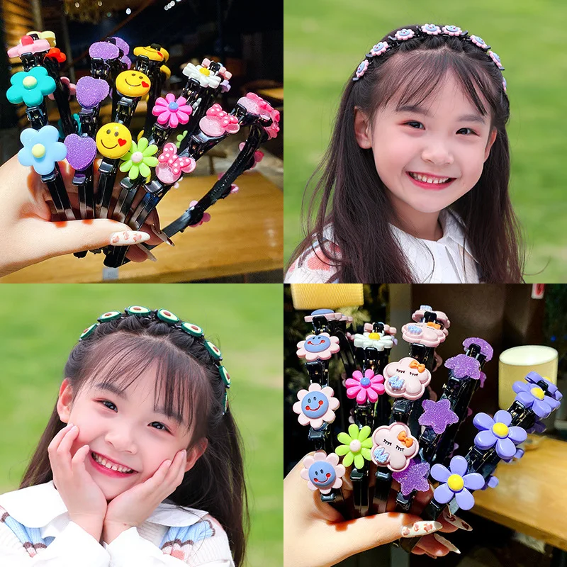 2021 Cute Cartoon Children's Hair Band Fashion Hair Accessories Princess Little Girl Hairpin Hair Clip Braid Hair Ornaments Gift inflatables children carbine camouflage gun toys inflatable simulated toy parent child stage props pvc kids gifts hot sale 2021