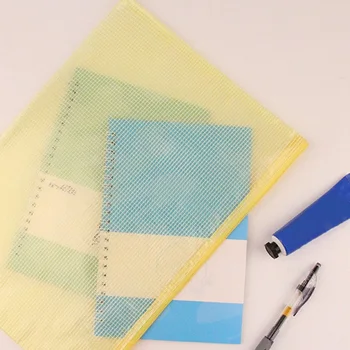 

5 Color A4 Transparent Pvc Zipper Bag Waterproof File Pencil Tickets Case Kit Edge Bags