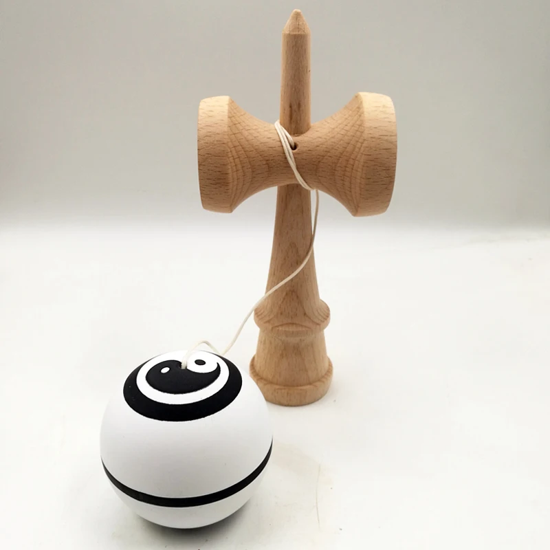 Восемь триграмм Kendama, новейший kendama из натурального бука, 60 см Тама с покрытием из шелковой резины, V2.0 бук Кен