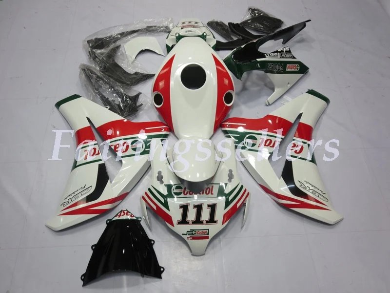 Инъекций ABS Полный обтекатели комплект Подходит для HONDA CBR1000RR 2008 2009 2010 2011 CBR 1000RR 08-11 CBR1000 обтекатель, цвет красный, белый, синий - Цвет: Red white black
