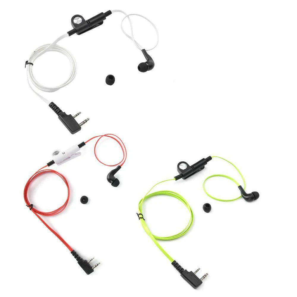 10x Security 2 pin Earpiece Headset Earphone Headphone PTT For BaoFeng Two Way Radio GT-3 UV-82 UV-B5 UV-B6 BF-888S H777 RT-5R
