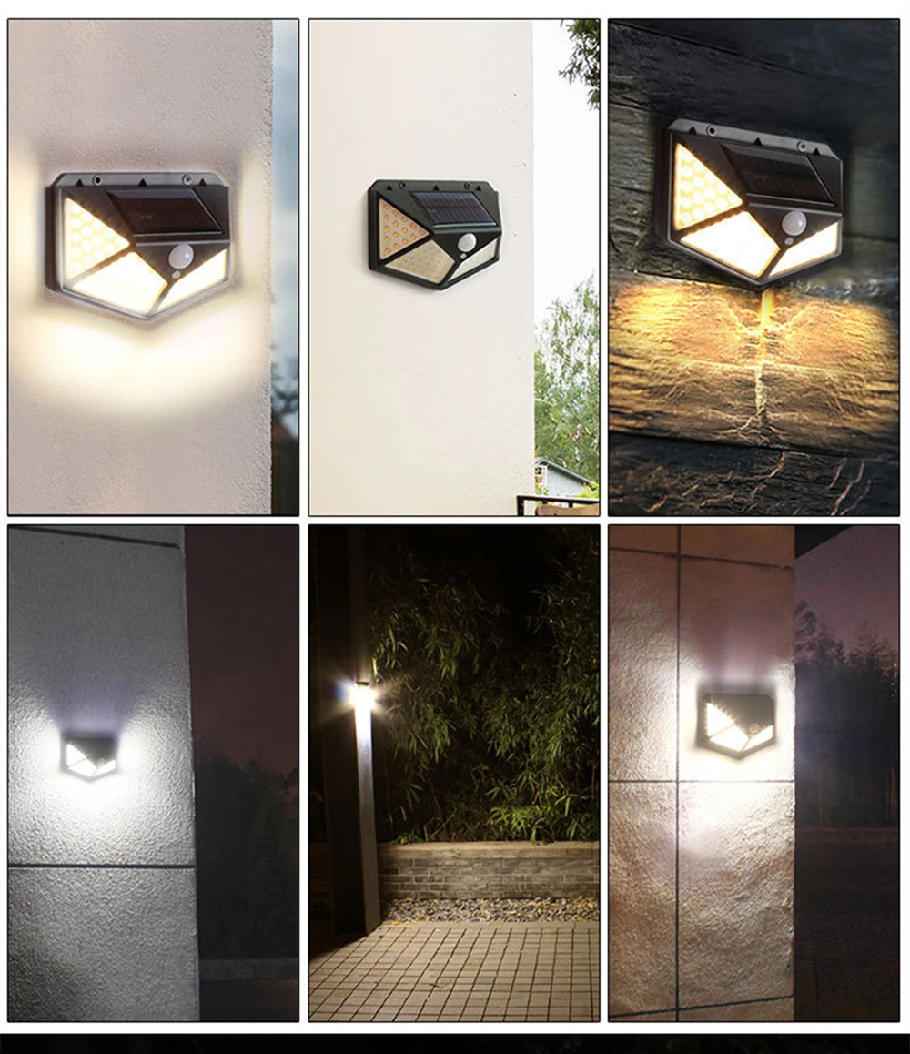 Livre à Prova Luz de Parede ao ar Luz para Quintal Pces Solar Dwaterproof Água Jardim Luz 3 Modos Sensor Movimento Rua Iluminação Noturna 8 Led 12 jardim luz led 3 modos sensor movimento