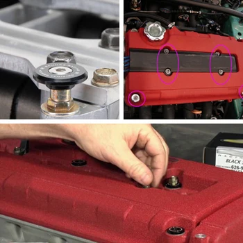 

Aluminum Nut Kit Engine Valve Washer Seal For B Series B16A2 B16A3 B17A1 B18C1 B18C5 High quality