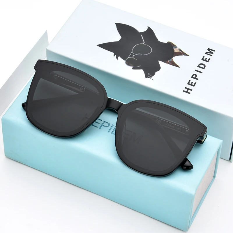 HEPIDEM винтажные красивые солнцезащитные очки мужские Плоские линзы большие негабаритные квадратные оправы Солнцезащитные очки для женщин очки для дизайна бренда мечта визит
