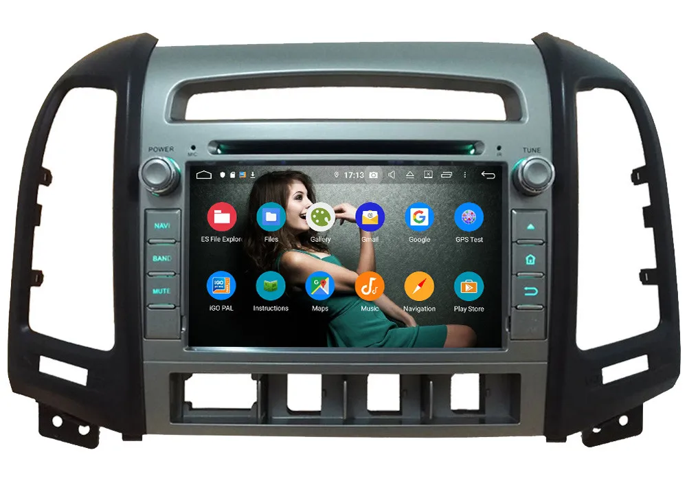 Best Klyde 4G WIFI DSP Android 9 Octa Core 4GB RAM 64GB ROM BT Car DVD Multimedia Player Radio For Hyundai Santa Fe 4 Hole 2006-2012 1