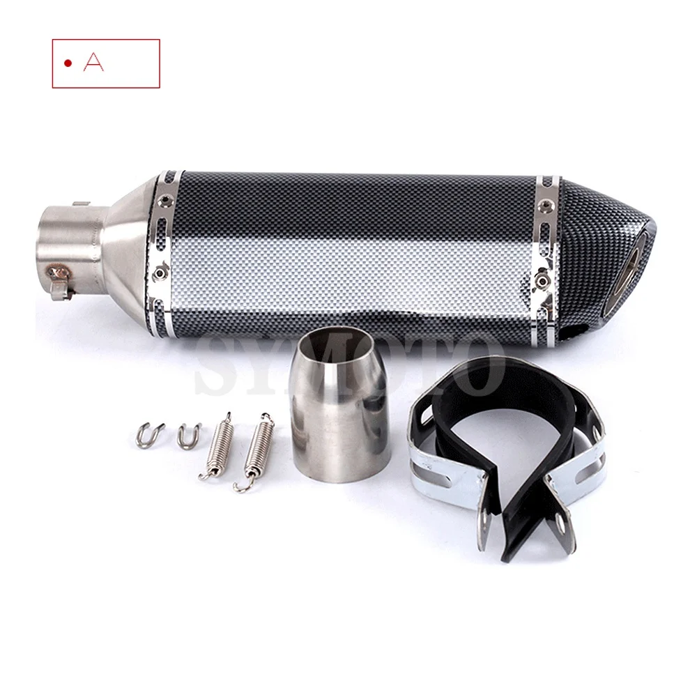 Мотоцикл выхлопная труба akrapovic с Глушитель для мотоцикла велосипедный горшок Escape для Yamaha Honda KTM Kawasaki Suzuki скольжения на 51 мм Универсальный