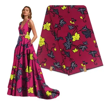 

High Quality Cotton Fabric African Ankara Veritable Wax Cloth Veritable Wax African Real Wax 6yards/piece For Wedding