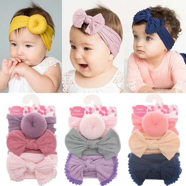 3PCS Baby Girl Headband Elastic Newborn Head Band Baby Hair Accessories  Kids Headwear Infant Headwrap Toddler Turban New Born - AliExpress