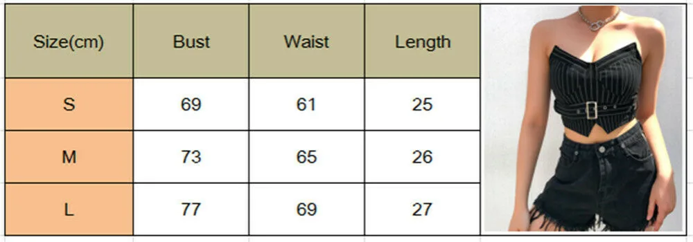 Женский Летний Топ без бретелек с пряжкой, майка с полосатым принтом, офисный стиль, майка без рукавов, бюстгальтер без косточек