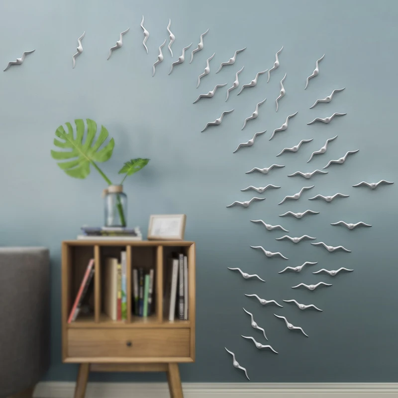 Nordic Ceramic Peace Dove Wall Hanging Modern Minimalist Living Room Bedroom TV Background Hotel Cafe Wall Stereo Decorations