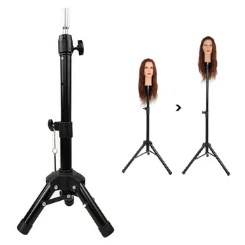 

Mannequin Head Tripod Stand, Heavy Duty Metal Adjustable Wig Holder for Hairdressing Training Cosmetology