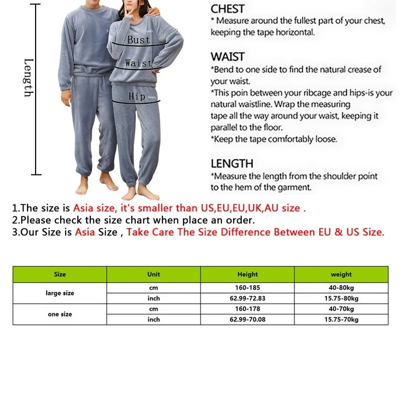 white cotton pyjamas Pajamas for Couples Set Thick Warm Coral Fleece Homewear Men Women Winter Soft Loose Pajamas Women Home Clothes Suit Male Female mens brushed cotton pyjamas