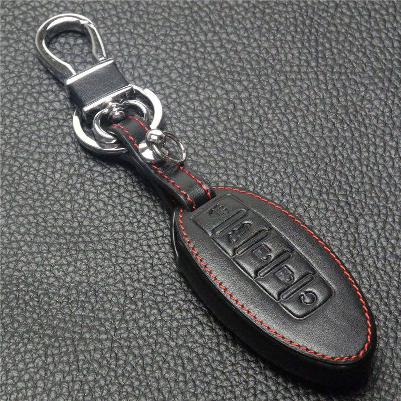 C Model Black Jingyuqin 10ps дистанционный ключ кожаный чехол для Nissan Qashqai X-Trail t31 пинает Tiida Pathfinder Murano Note, Juke Micra Almera Tiida - Название цвета: C Model Black