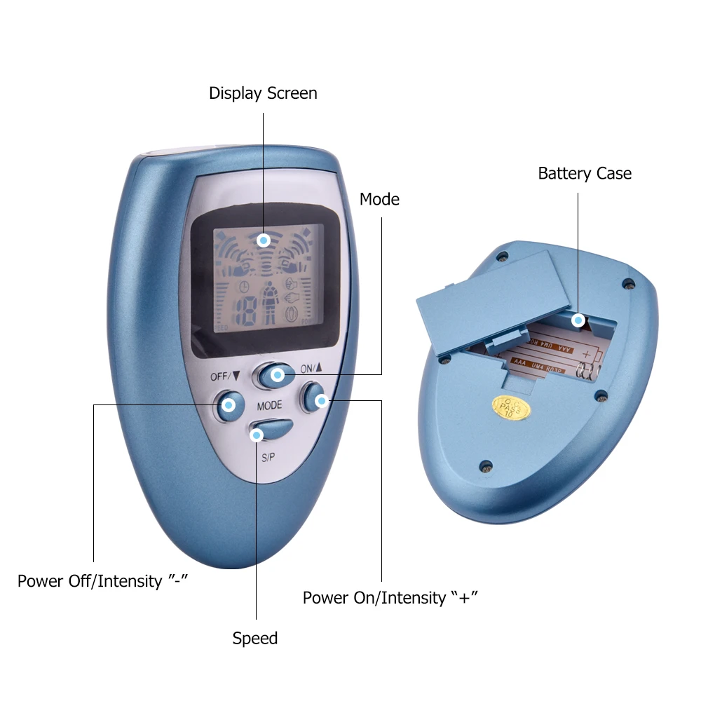 Body Acupuncture Massage Physiotherapy 8 Modes TENS Electrical Vibrating Pulse Muscle Stimulator Pain Relief Relax Health Care