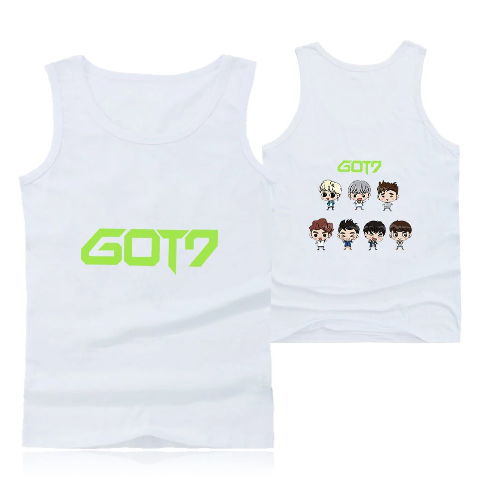 GOT7-2d, harajuku, Спортивная майка без рукавов для тренировок, майка, Мужская одежда для фитнеса или бодибилдинга, мужской спортивный жилет, мужские майки