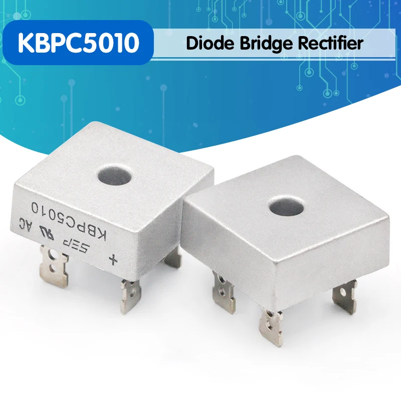 2 шт. диодный мост KBPC5010 50A 1000 В выпрямитель kbpc5010 | Электронные компоненты и