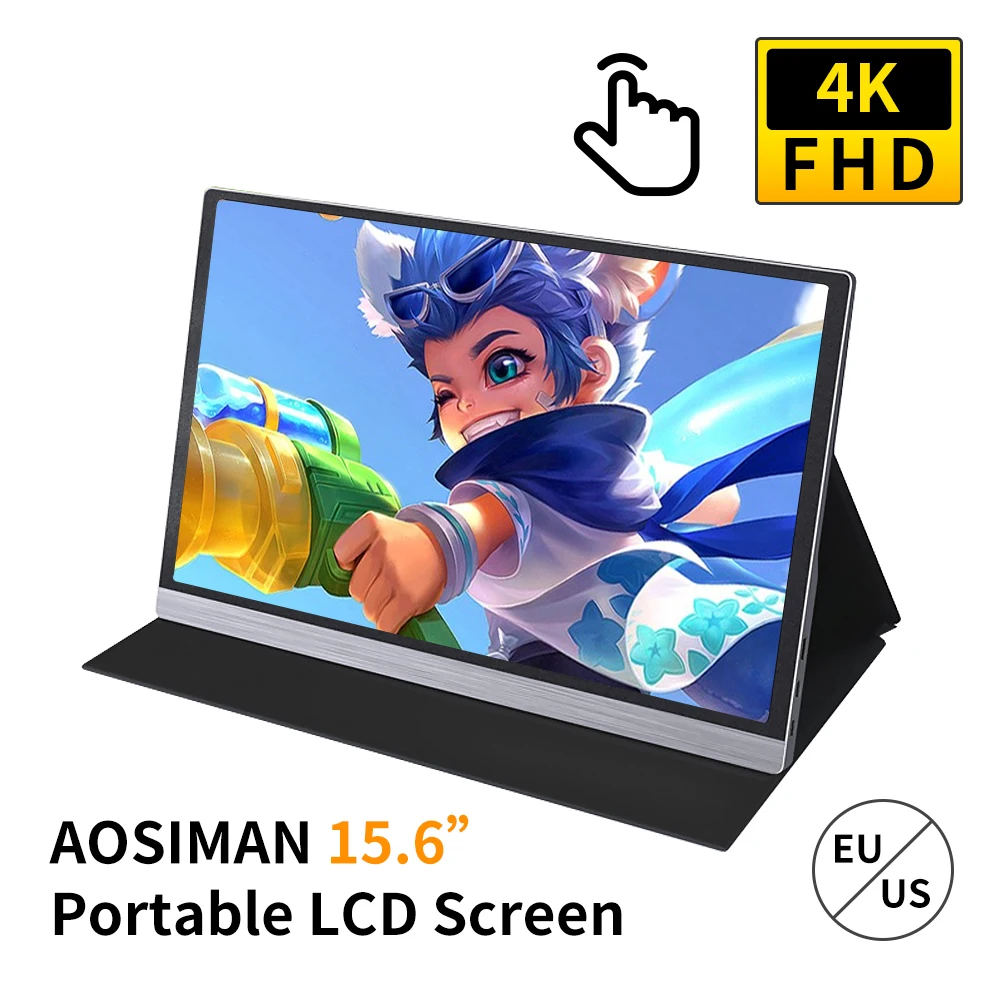 Портативный 15 6 дюймовый 4K ЖК экран 16 7 миллионов цветов игровой монитор