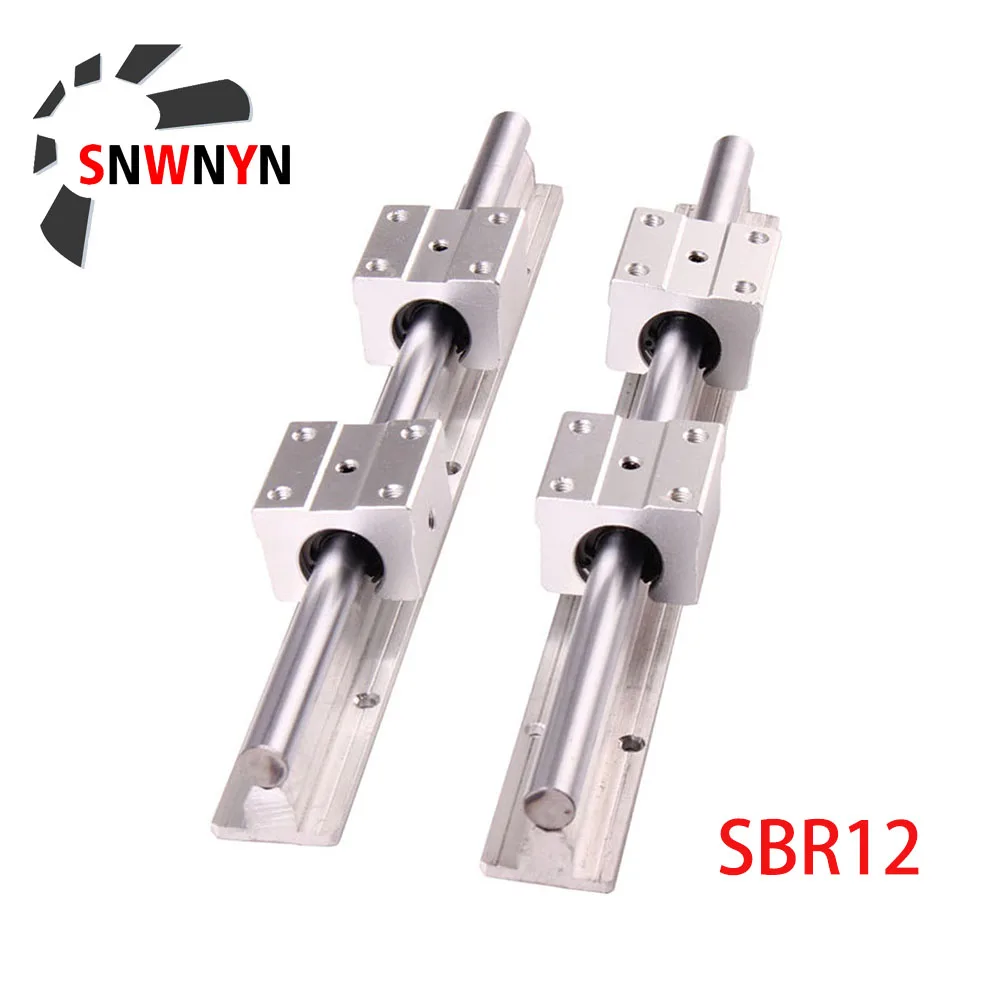 2 шт. SBR12 Линейная направляющая 12 мм Длина 300 400 500 600 1000 1200 1300 с 4 линейных