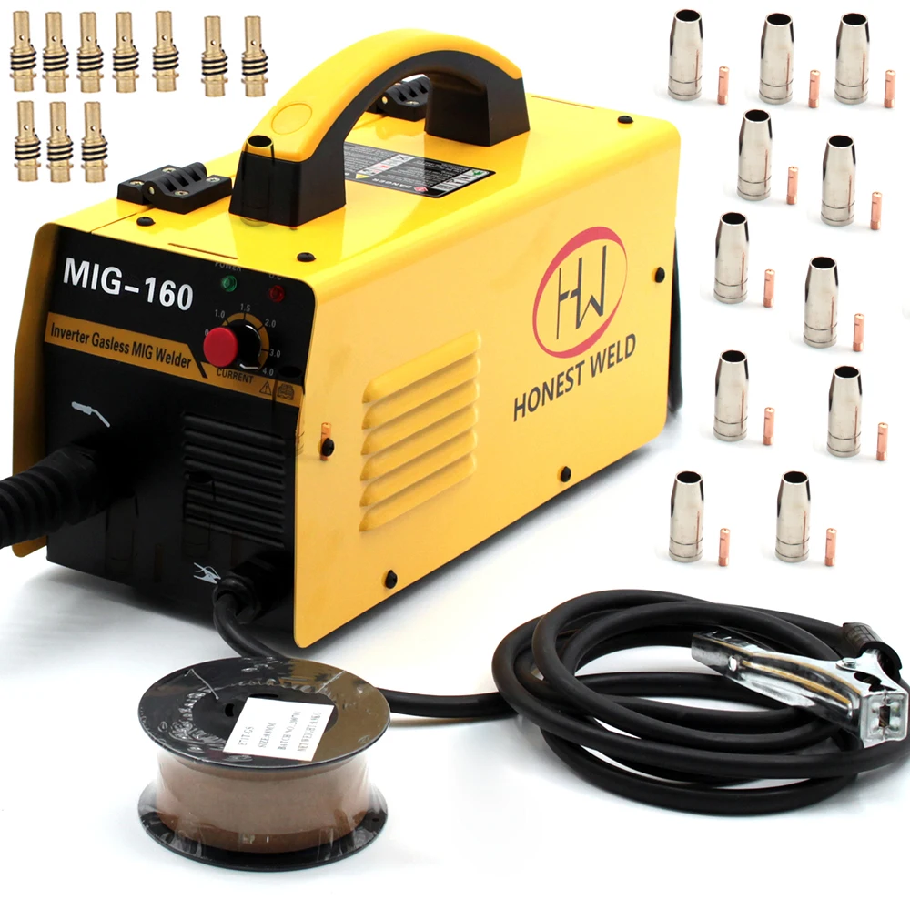 HONEST WELD 220V MIG160 без газового флюса Cored Wire сварочный аппарат poste a souder | Инструменты