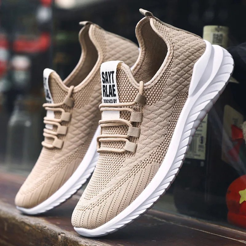 

New Style 2020 Lace-up Spring Athletic Shoes-Fly Woven MEN'S SHOES Flat Shoes Cross Straps Korean-style Trendy Shoes