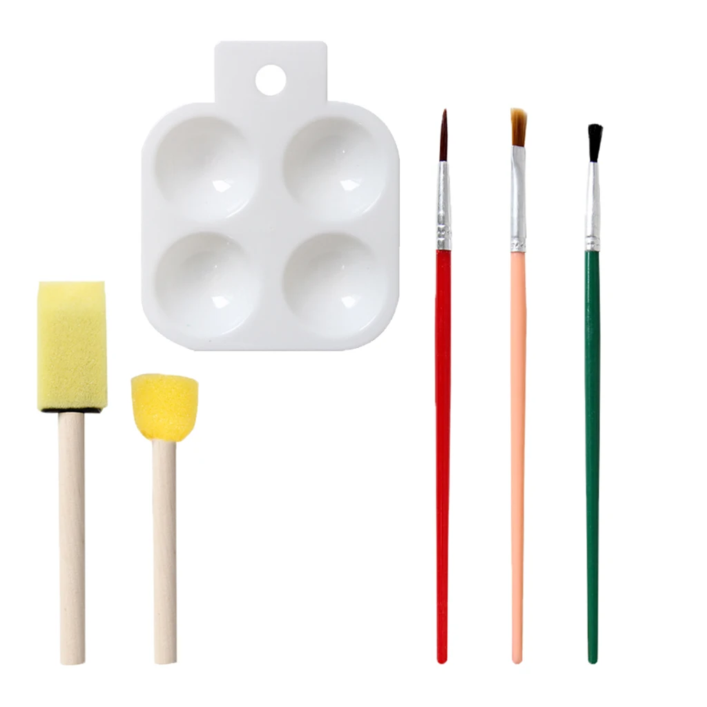 6Pcs/set Kids Paint Brushes Sponge Stamp Graffiti Acrylic Drawing Tools Set